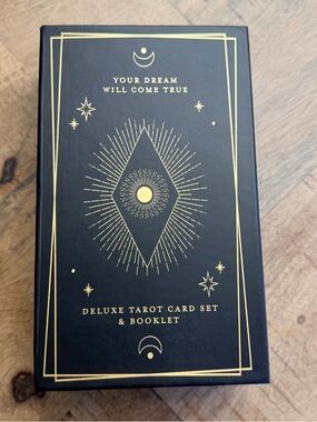 Deluxe Tarot Card Set & Booklet - Black and Gold | Your Dream Will Come True